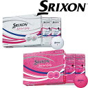 【お買い得】SRIXON スリクソン ソフトフィール レディ ホワイト／パッションピンク レディース ゴルフボール【21】