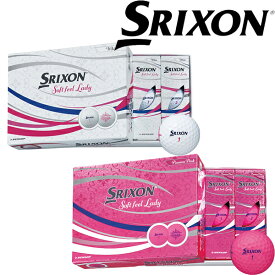 【SALE】SRIXON スリクソン ソフトフィール レディ ホワイト／パッションピンク レディース ゴルフボール【21】