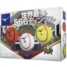 ミズノ ネクスドライブ ゴルフボール 1ダース 5NJBM32220 スポーツボール【22】