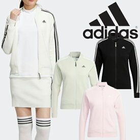 【50％OFF】アディダス ゴルフ 秋冬モデル レディース スリーストライプス 防風 長袖ライニングフルジップセーター UW926【22】adidas golf