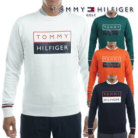 トミーヒルフィガー 秋冬モデル メンズ ボックスロゴ クルーネックニット セーター THMA285 【22】TOMMY HILFIGER