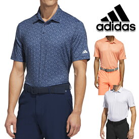 アディダスゴルフ 2023年春夏モデル メンズ ミニフラワープリント 半袖 ストレッチ シャツ EAT59 adidas golf 【23】