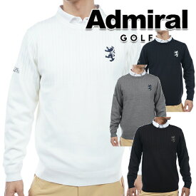 アドミラル ゴルフ 2023年秋冬モデル メンズ ビッグランパント クルーネックセーター ADMA376 Admiral GOLF【23】
