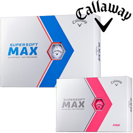 キャロウェイゴルフ SUPER SOFT MAX 23 スーパーソフト マックス ゴルフボール 1ダース callaway golf ホワイト ピンク【23】