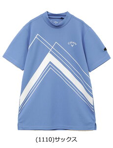 【特価】【残り、LLサイズ、1枚限り】キャロウェイ アパレル 春夏モデル メンズ パワーラインPT カノコ 半袖 モックネック シャツ C23134117 Callaway【23】