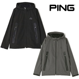 ピンアパレル PING 秋冬モデル メンズ ラミネート加工防風撥水 ブルゾン フーディー 621-1220002【21】