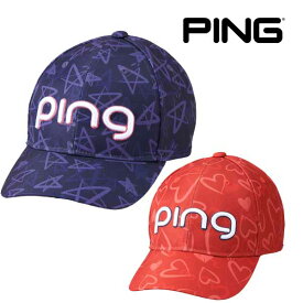ピンゴルフ レディース GRAFFITI PRINT キャップ HW-A2315 PING GOLF ゴルフ 帽子 かわいい 星 ハート柄【23】