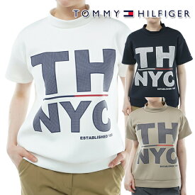 トミーヒルフィガー 2023年秋冬モデル レディース ビッグロゴ モックシャツ 半袖シャツ THLA360
