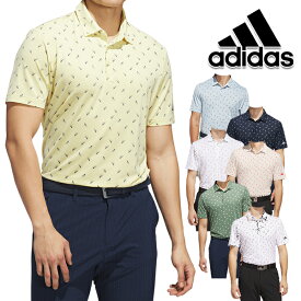 アディダス 2025年春夏モデルゴルフ メンズ メッシュ総柄 半袖シャツ KUH65 adidas golf 【25】