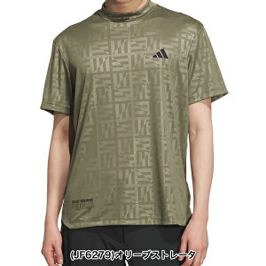 アディダス 2025年春夏モデル メンズ BOSロゴ柄デボス モックネック 半袖シャツ KVH25 adidas golf 【25】