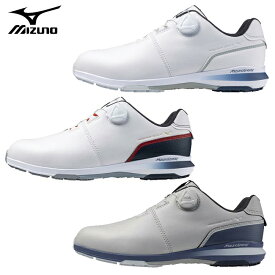 ミズノ メンズ ネクスライト エナジー ボア スパイクレス 4E相当 ゴルフシューズ 51GQ2450【24】