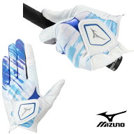 ミズノ メンズ 25 W-GRIP COOL ゴルフグローブ 左手用 5MGML502 左手装着用【25】
