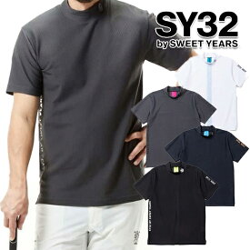 SY32 2025年春夏モデル メンズ3D-FACE BACK NEON モックネック 半袖シャツ SYG-25S020【25】