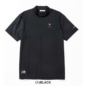 SY32 2025年春夏モデル メンズG-002 EMBOSS STRETCH モックネック 半袖シャツ SYG-25S024【25】