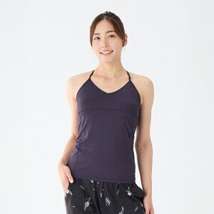 スリア トゥジューキャミ【 色が選べます 】ヨガウェア トップス キャミソール ブラ付き ブラック グレー パープル Yoga wear suria