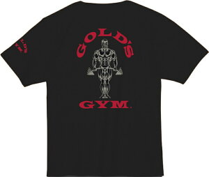 GOLD'S GYM バックプリントロゴT G2270 ゴールドジム トレーニング バックロゴ トレーニー ウェア 日本サイズ ヘビーウェイト 生地 コットン ブラックボディ タフ
