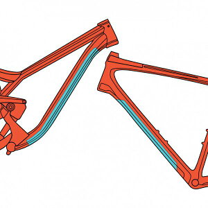 RIDEWRAP ���C�h���b�v ESSENTIAL PROTECTION DOWN TUBE (ALL) �G�b�Z���V�����v���e�N�V���� �_�E���`���[�u(�S�Ԏ�j ���]�ԕی� �L�Y�h�~ �t���[���ی� ���]��