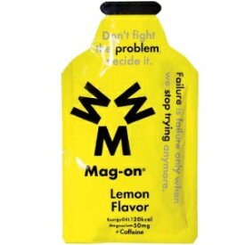 マグオン エナジージェル レモンフレーバー 箱 12本入り 水溶性マグネシウム カフェイン エネルギー 炭水化物 ランニング マラソン トライアスロン Mg Magnesium Caffein EnergyGel LemonFlavor Mag-on