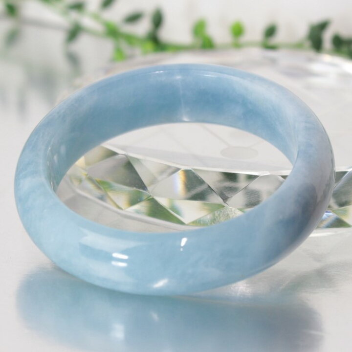 ⭐︎【天然】アクアマリン バングル 67.5g しみわたる