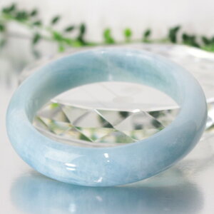 【女性用Mサイズ】アクアマリンバングル|藍玉Aquamarine緑柱石ミルキーアクア海の水アクアマリン【BraceletBangle腕輪ブレスレットバングル】メンズレディース限定一点物パワーストーンアクアマリン
