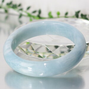 【女性用Mサイズ】アクアマリンバングル|藍玉Aquamarine緑柱石ミルキーアクア海の水アクアマリン【BraceletBangle腕輪ブレスレットバングル】メンズレディース限定一点物パワーストーンアクアマリン