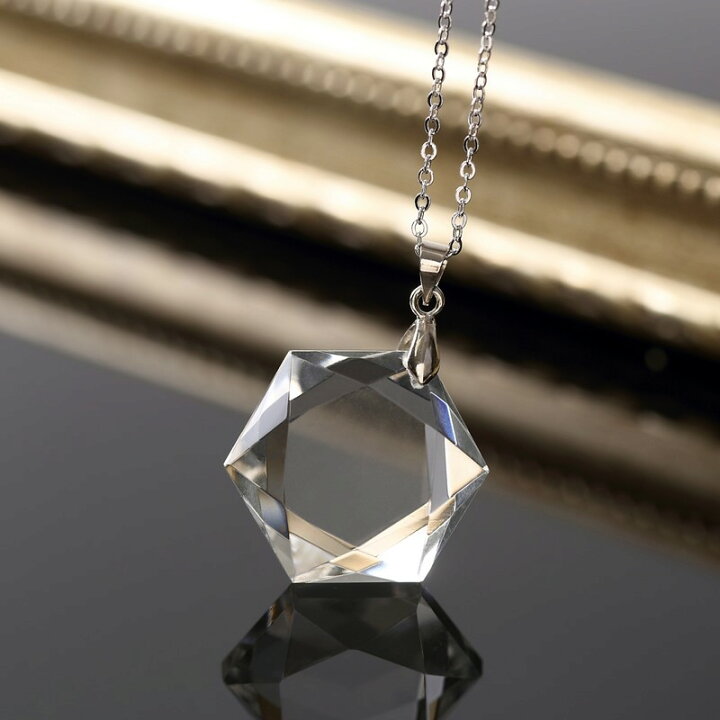 楽天市場】水晶 ペンダント 六芒星ネックレス｜Crystal Quartz  