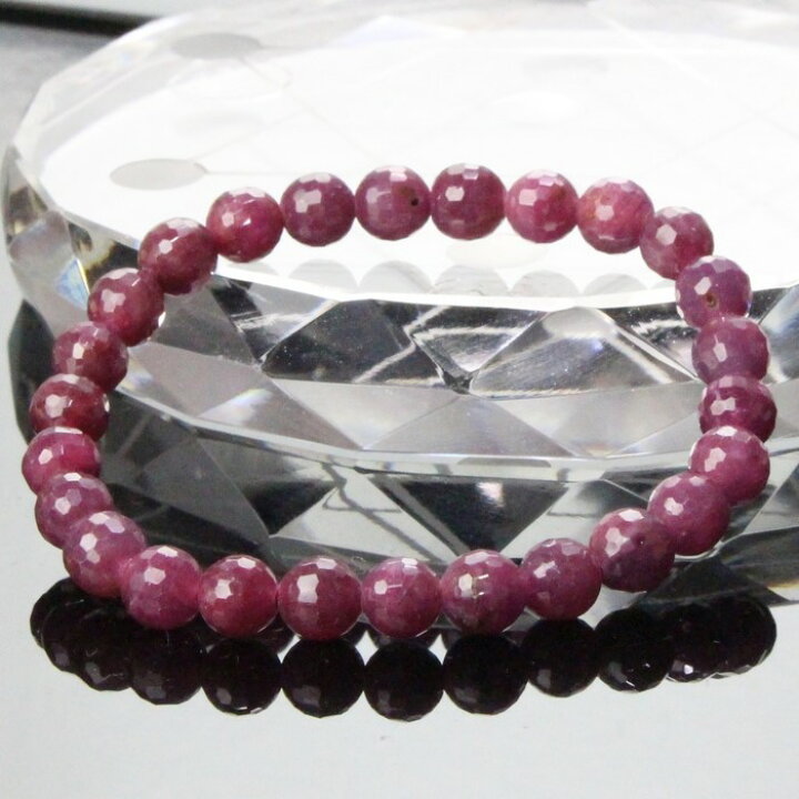 楽天市場】【一点物】【6mm玉】ルビー ブレスレット｜紅宝石 Ruby 