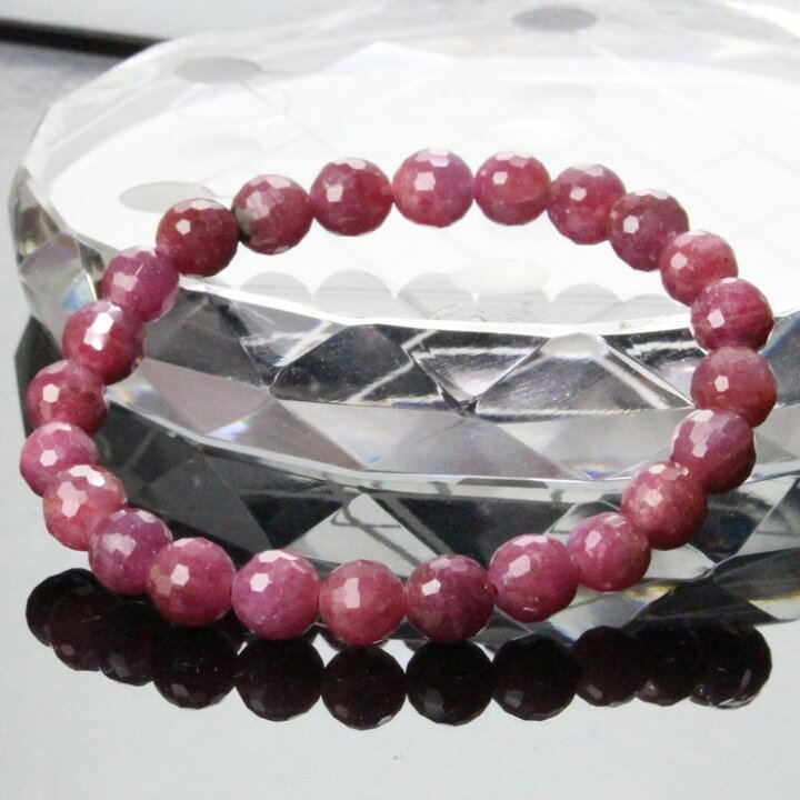 楽天市場】【一点物】【7mm玉】ルビー ブレスレット｜紅宝石 Ruby 