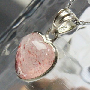 Xgx[NH[c y_gb䕐 Strawberry Quartz Xgx[NH[c lbNX ؂񂾂 Necklace y_ggbv PendantbY fB[X lC  VR COA 