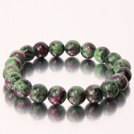 【限定 1点物 8mm玉】ルビーインゾイサイト ブレスレット｜アニョライト Ruby Zoisite ルビー ブレス バングル 数珠 腕輪 ブレスレッド Bracelet ブレスレット Bangle｜天然石 ブレスレット パワーストーン 限定 一点物 ルビーインゾイサイト【ポイント割引商品】