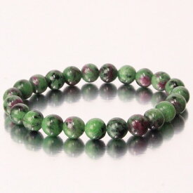 【限定 1点物 7mm玉】ルビーインゾイサイト ブレスレット｜アニョライト Ruby Zoisite ルビー ブレスレット Bangle ブレスレッド Bracelet ブレス バングル 数珠 腕輪｜メンズ レディース 限定 一点物 パワーストーン ルビーインゾイサイト【ポイント割引商品】