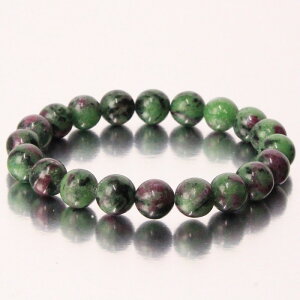 �y���� 1�_�� 8mm�ʁz���r�[�C���]�C�T�C�g �u���X���b�g�bRuby Zoisite ���r�[�C���]�C�T�C�g �u���X���b�h Bracelet �u���X �o���O�� ���� �u���X���b�g�b�����Y ���f�B�[�X �l�C �������� �V�R