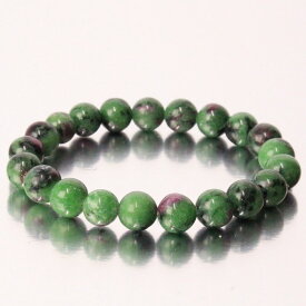 【限定 1点物 8mm玉】ルビーインゾイサイト ブレスレット｜Ruby Zoisite ルビーインゾイサイト ブレスレット Bangle ブレスレッド Bracelet ブレス バングル 数珠 腕輪｜天然石 ブレスレット パワーストーン 限定 一点物 ルビーインゾイサイト