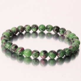 【限定 1点物 7mm玉】ルビーインゾイサイト ブレスレット｜Ruby Zoisite アニョライト ルビー ブレス バングル 数珠 腕輪 ブレスレッド Bracelet ブレスレット Bangle｜メンズ レディース 限定 一点物 パワーストーン ルビーインゾイサイト