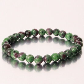 【限定 1点物 7mm玉】ルビーインゾイサイト ブレスレット｜Ruby Zoisite アニョライト ルビー ブレスレッド Bracelet ブレス バングル 数珠 ブレスレット｜メンズ レディース 天然石 限定 一点物 ルビーインゾイサイト