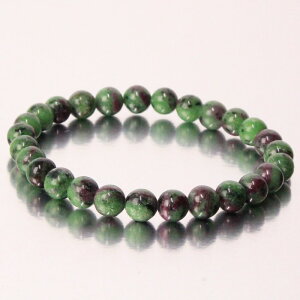 y 1_ 7mmʁzr[C]CTCg uXbgbRuby Zoisite AjCg r[ uXbh Bracelet uX oO  uXbgbY fB[X  _ p[X