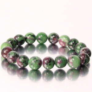 �y���I ��_�� 10mm�ʁz���r�[�C���]�C�T�C�g �u���X���b�g�bRuby Zoisite ���r�[�C���]�C�T�C�g �u���X���b�g �u���X���b�h Bracelet �u���X �o���O�� ����b�����Y ���f�B�[�X �l�C �������� ��