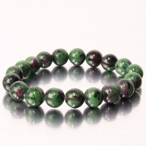 �y���I ��_�� 10mm�ʁz���r�[�C���]�C�T�C�g �u���X���b�g�bRuby Zoisite ���r�[�C���]�C�T�C�g �u���X���b�g Bangle �u���X���b�h Bracelet �u���X �o���O�� ���� �r�ցb�V�R�� �u���X���b�g �p��
