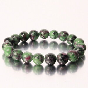 �y���I ��_�� 10mm�ʁz���r�[�C���]�C�T�C�g �u���X���b�g�bRuby Zoisite �A�j�����C�g ���r�[ �u���X���b�h Bracelet �u���X �o���O�� ���� �u���X���b�g�b�V�R�� �u���X���b�g �p���[�X�g�[�� 