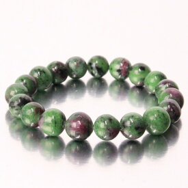 【厳選 一点物 10mm玉】ルビーインゾイサイト ブレスレット｜アニョライト Ruby Zoisite ルビー ブレスレッド Bracelet ブレス バングル 数珠 腕輪 ブレスレット Bangle｜おすすめ パワーストーン ブレスレット 天然石 人気 ルビーインゾイサイト