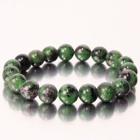 【厳選 一点物 10mm玉】ルビーインゾイサイト ブレスレット｜Ruby Zoisite ルビーインゾイサイト ブレスレット Bangle ブレスレッド Bracelet ブレス バングル 数珠 腕輪｜メンズ レディース 人気 おすすめ 限定 天然石 ルビーインゾイサイト