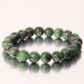 【厳選 一点物 10mm玉】ルビーインゾイサイト ブレスレット｜アニョライト Ruby Zoisite ルビー ブレスレッド Bracelet ブレス バングル 数珠 ブレスレット｜メンズ レディース 人気 おすすめ 限定 天然石 ルビーインゾイサイト