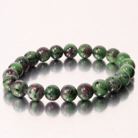 【厳選 一点物 10mm玉】ルビーインゾイサイト ブレスレット｜Ruby Zoisite アニョライト ルビー ブレスレッド Bracelet ブレス バングル 数珠 腕輪 ブレスレット Bangle｜メンズ レディース 人気 おすすめ 限定 天然石 ルビーインゾイサイト 【ポイント割引商品】