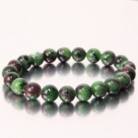 【厳選 一点物 10mm玉】ルビーインゾイサイト ブレスレット｜アニョライト Ruby Zoisite ルビー ブレスレット Bangle ブレスレッド Bracelet ブレス バングル 数珠 腕輪｜メンズ レディース 天然石 限定 一点物 ルビーインゾイサイト【ポイント割引商品】