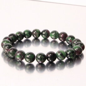 【厳選 一点物 10mm玉】ルビーインゾイサイト ブレスレット｜Ruby Zoisite ルビーインゾイサイト ブレスレット ブレスレッド Bracelet ブレス バングル 数珠｜メンズ レディース 天然石 限定 一点物 ルビーインゾイサイト 【ポイント割引商品】