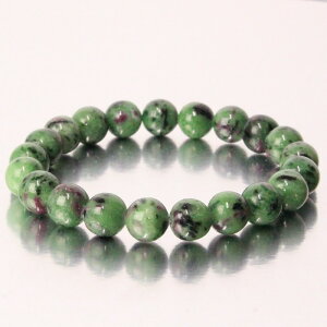 �y���I ��_�� 10mm�ʁz���r�[�C���]�C�T�C�g �u���X���b�g�b�A�j�����C�g Ruby Zoisite ���r�[ �u���X���b�g �u���X���b�h Bracelet �u���X �o���O�� ����b�����Y ���f�B�[�X �l�C �������� �V�R