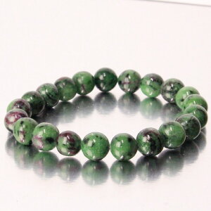 �y���I ��_�� 10mm�ʁz���r�[�C���]�C�T�C�g �u���X���b�g�bRuby Zoisite ���r�[�C���]�C�T�C�g �u���X �o���O�� ���� �r�� �u���X���b�h Bracelet �u���X���b�g Bangle�b�p���[�X�g�[�� �u���X���b