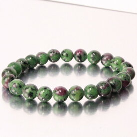 【厳選 一点物 10mm玉】ルビーインゾイサイト ブレスレット｜アニョライト Ruby Zoisite ルビー ブレスレッド Bracelet ブレス バングル 数珠 腕輪 ブレスレット Bangle｜メンズ レディース パワーストーン 天然石 海外直輸入価格 ルビーインゾイサイト