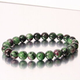 【厳選 一点物 10mm玉】ルビーインゾイサイト ブレスレット｜Ruby Zoisite ルビーインゾイサイト ブレスレット ブレスレッド Bracelet ブレス バングル 数珠｜天然石 ブレスレット パワーストーン 限定 一点物 ルビーインゾイサイト