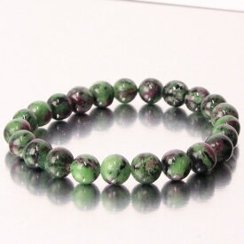 【厳選 一点物 10mm玉】ルビーインゾイサイト ブレスレット｜アニョライト Ruby Zoisite ルビー ブレス バングル 腕輪 ブレスレッド Bracelet ブレスレット｜おすすめ パワーストーン ブレスレット 天然石 人気 ルビーインゾイサイト